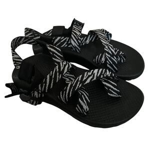 Chaco Z Cloud Women's 6 Black White Athletic Outdoor Sandal Comfort Walking